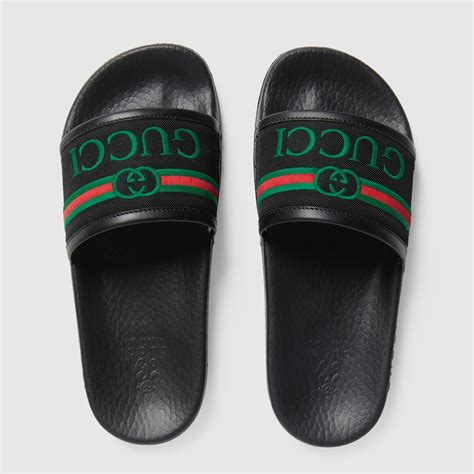 gucci slides boys expsincive|kids Gucci slides size 6.